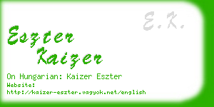 eszter kaizer business card